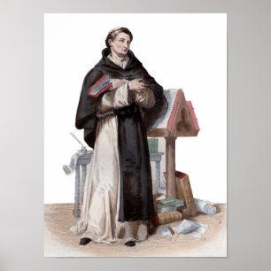 Poster Portrait de Saint Bernard de Clairvaux