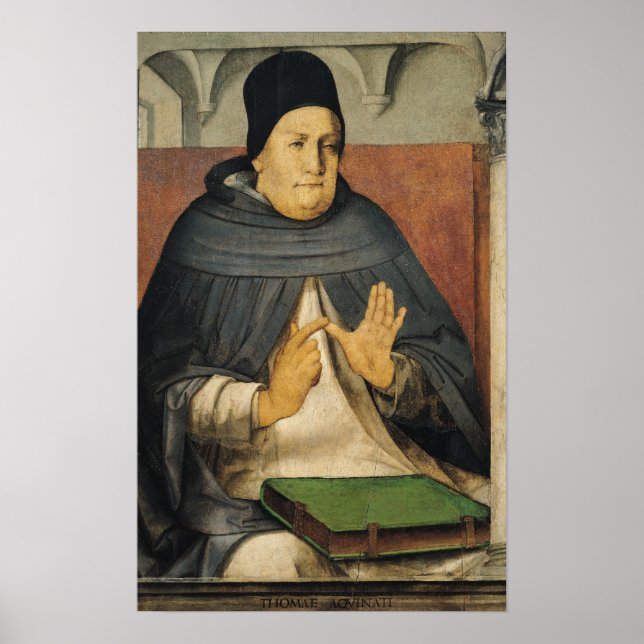 Poster Portrait de Saint Thomas d'Aquin c.1475 (Devant)