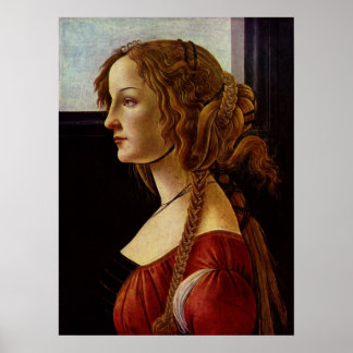 Poster Portrait de Simonetta Vespucci par Botticelli