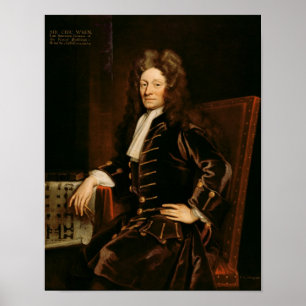 Poster Portrait de Sir Christopher Wren 1711