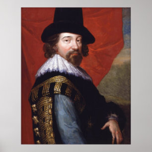 Poster Portrait de sir Francis Bacon Viscount St Alban