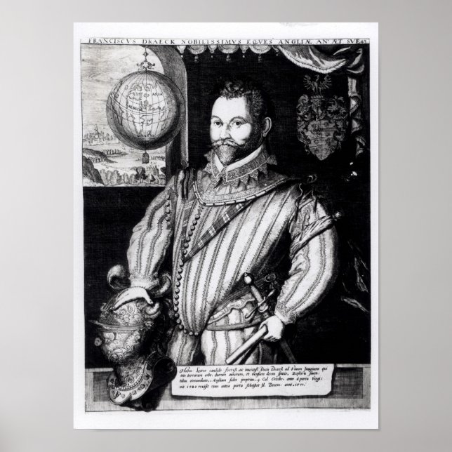 Poster Portrait de Sir Francis Drake (Devant)