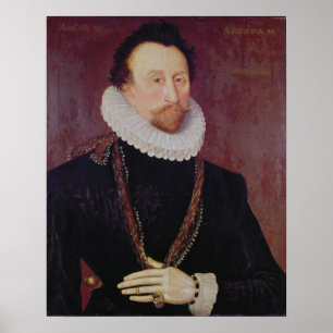 Poster Portrait de sir John Hawkins 1581
