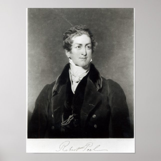 Poster Portrait de Sir Robert Peel (Devant)