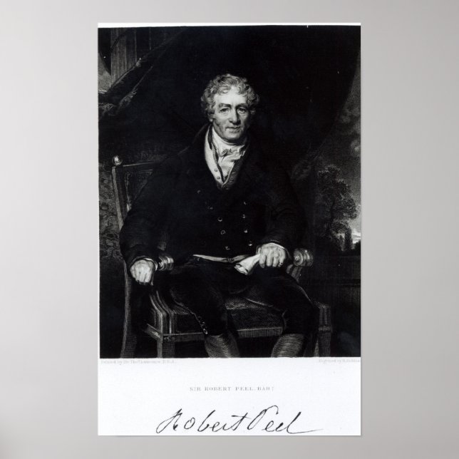Poster Portrait de Sir Robert Peel (Devant)