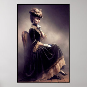 Poster Portrait de socialite riche et puissant de l'ère v