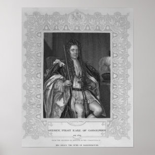 Poster Portrait de Sydney, premier comte de Godolphin