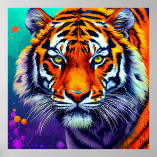 Poster Portrait de tigre