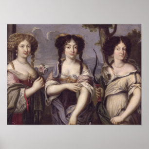 Poster Portrait de trois nièces de cardinal