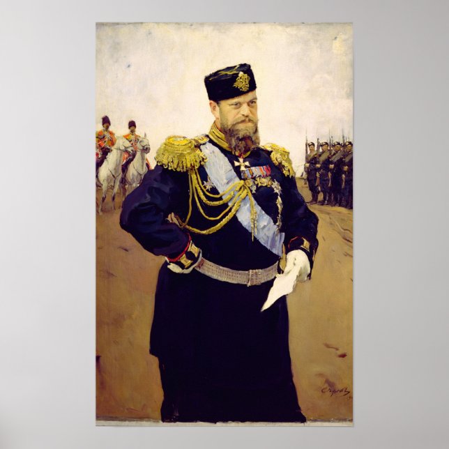 Poster Portrait de Tsar Alexandre III, 1900 (Devant)