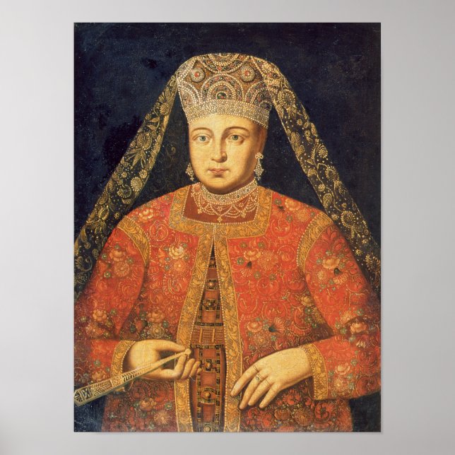 Poster Portrait de Tsarina Marfa Matveyevna (Devant)