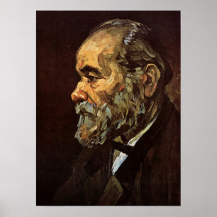 Poster Portrait de vieil homme avec barbe par Vincent van