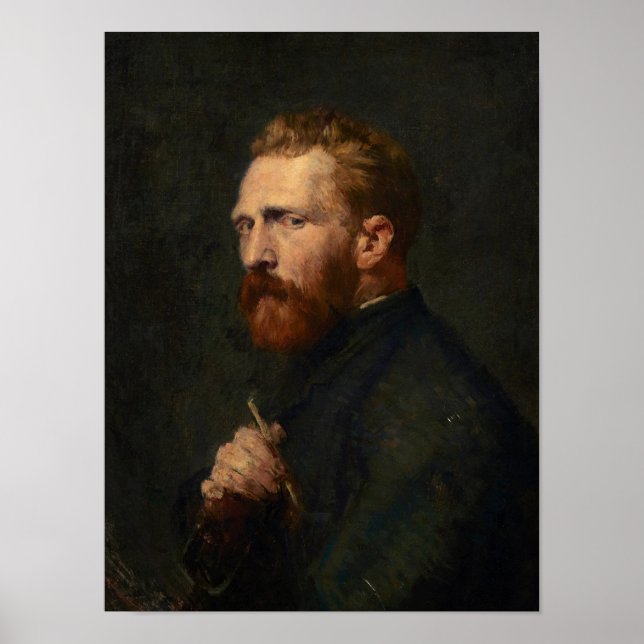 Poster Portrait de Vincent van Gogh par John Peter Russel (Devant)