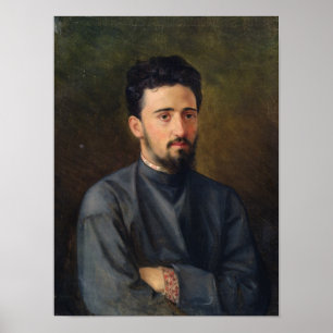 Poster Portrait de Vsevolod M. Garshin, 1878