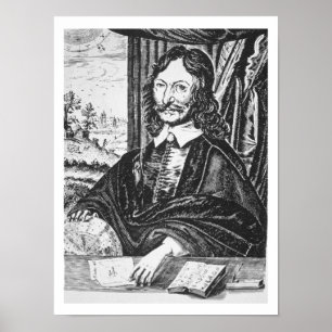Poster Portrait de William Lilly (1602-81), de son "Chr.