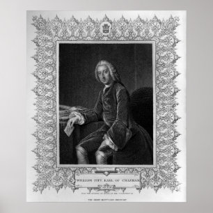 Poster Portrait de William Pitt, 1er comte de Chatham