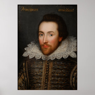 Poster Portrait de William Shakespeare Cobbe circa 1610