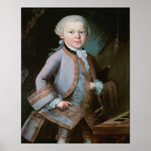 Poster Portrait de Wolfgang Amadeus Mozart (Devant)