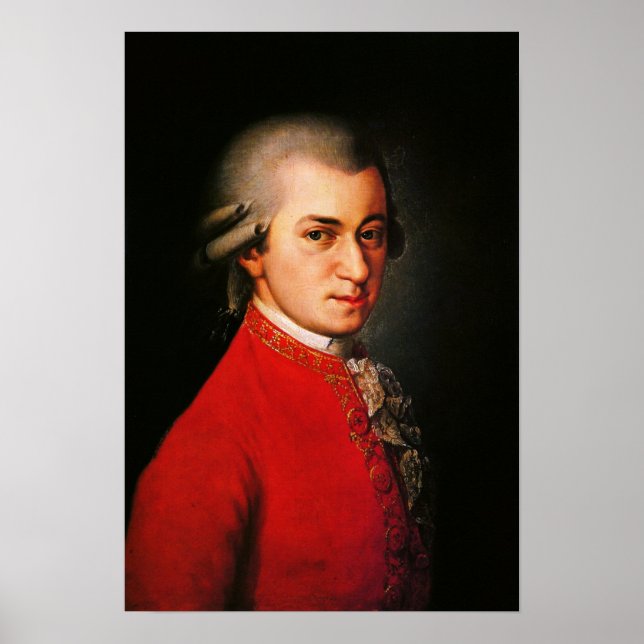 Poster Portrait de Wolfgang Amadeus Mozart (Devant)
