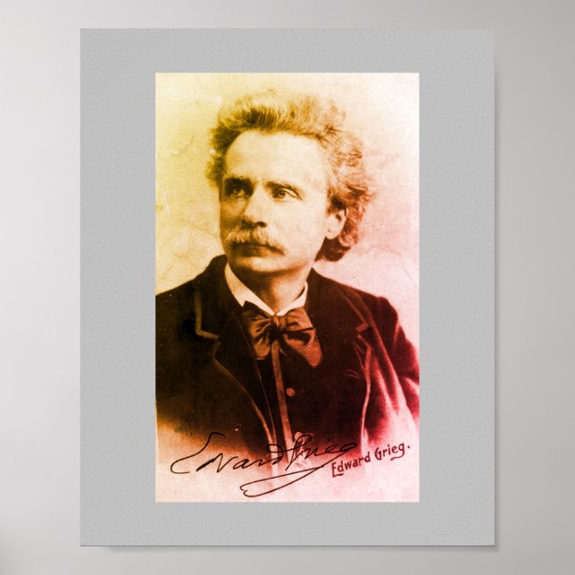 Poster Portrait d'Edvard Grieg (Devant)