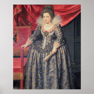 Poster Portrait d'Elizabeth de 1602-44) filles de la