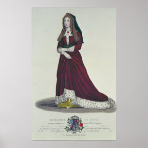 Poster Portrait d'Elizabeth de York, 1841