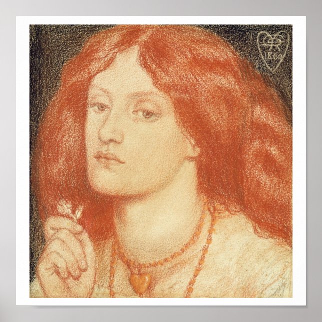 Poster Portrait d'Elizabeth Siddal (1834-62) (Devant)