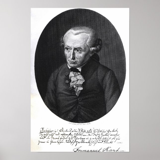 Poster Portrait d'Emmanuel Kant (Devant)