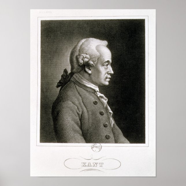 Poster Portrait d'Emmanuel Kant, philosophe allemand (Devant)