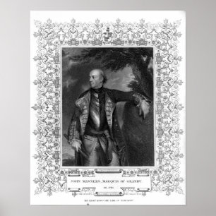 Poster Portrait des façons de John, marquis de Granby