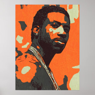 Poster Portrait d'homme de style hip hop urbain moderne