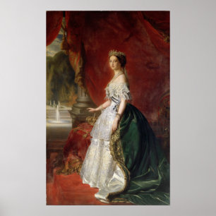 Poster Portrait d'impératrice Eugenie de la France