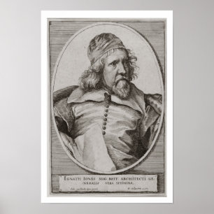 Poster Portrait d'Inigo Jones (1573-1652) gravé par We
