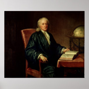 Poster Portrait d'Isaac Newton, c.1726