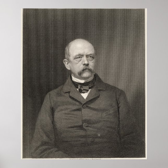 Poster Portrait d'Otto von Bismarck (Devant)