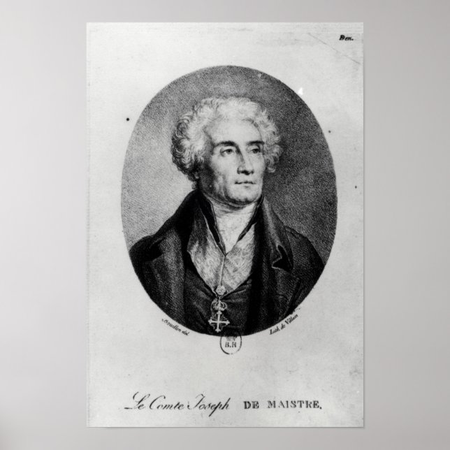 Poster Portrait du comte Joseph de Maistre (Devant)