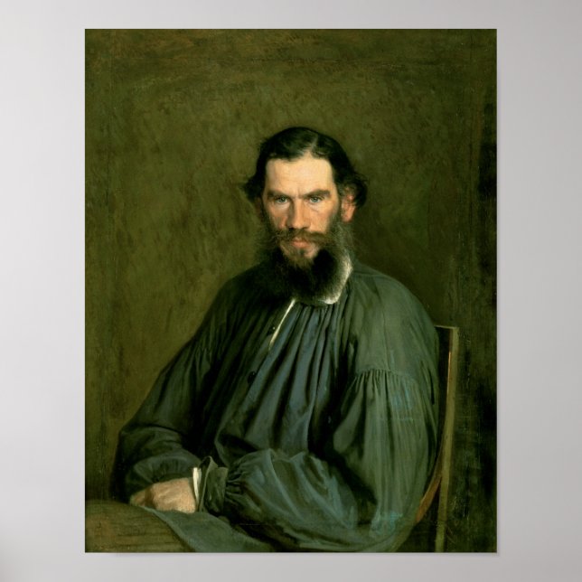 Poster Portrait du Comte Lev Nikolaevich Tolstoï 1873 (Devant)