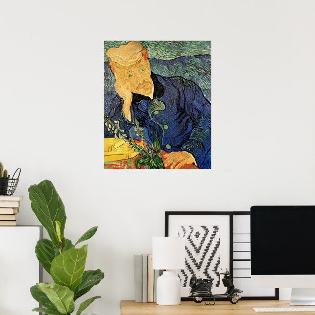 Poster Portrait du Docteur Gachet par Vincent van Gogh (Bureau à domicile)