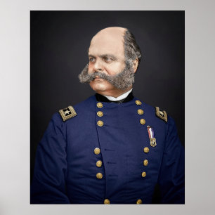Poster Portrait du général de division Ambrose Burnside