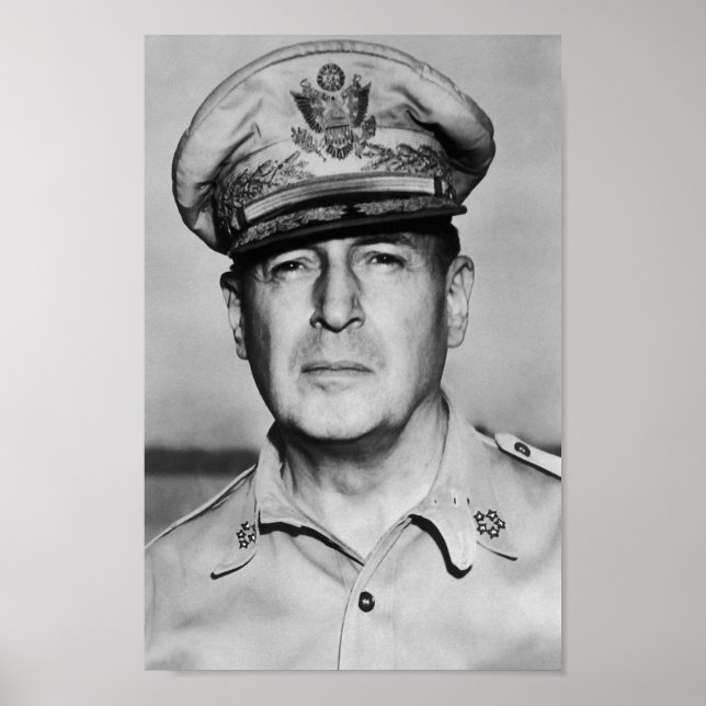 Poster Portrait du général Douglas MacArthur (Devant)
