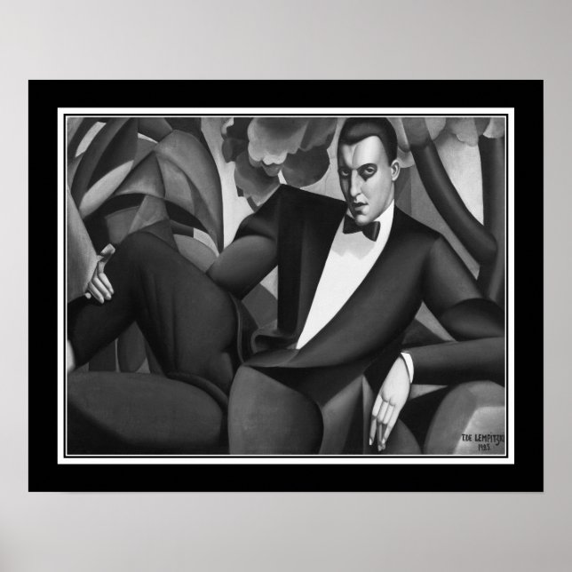 Poster Portrait du Marquis d'Afflito par Tamara de Lempik (Devant)