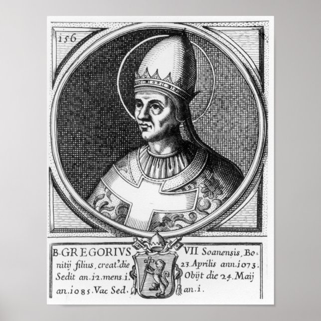 Poster Portrait du Pape Grégoire VII (Devant)