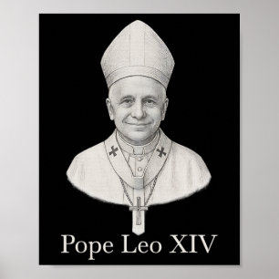 Poster Portrait du Pape Leo Xiv