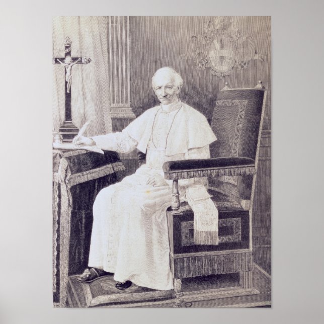 Poster Portrait du Pape Léon XIII (Devant)
