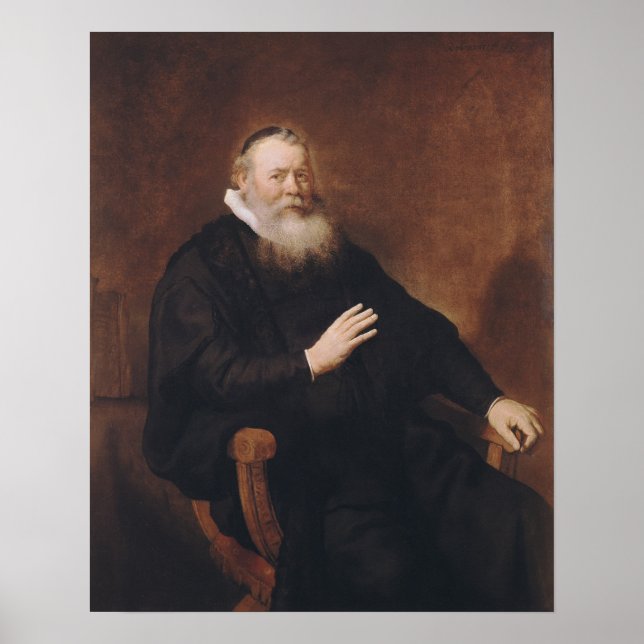Poster Portrait du pasteur Eleazer Swalmius, 1637-42 (Devant)