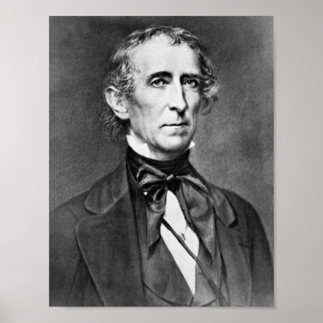 Poster Portrait du président John Tyler - Vers 1860 (Devant)