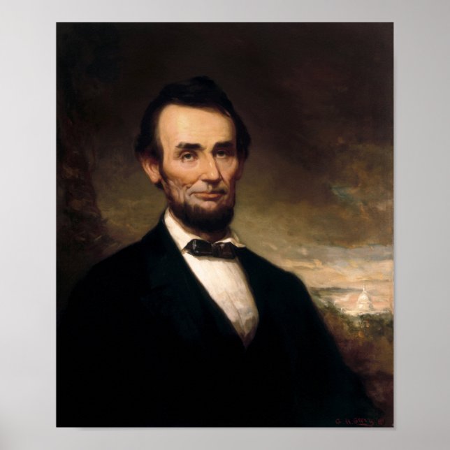 Poster Portrait du président Lincoln - Histoire de George (Devant)