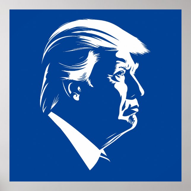 Poster Portrait du profil Donald Trump (Devant)