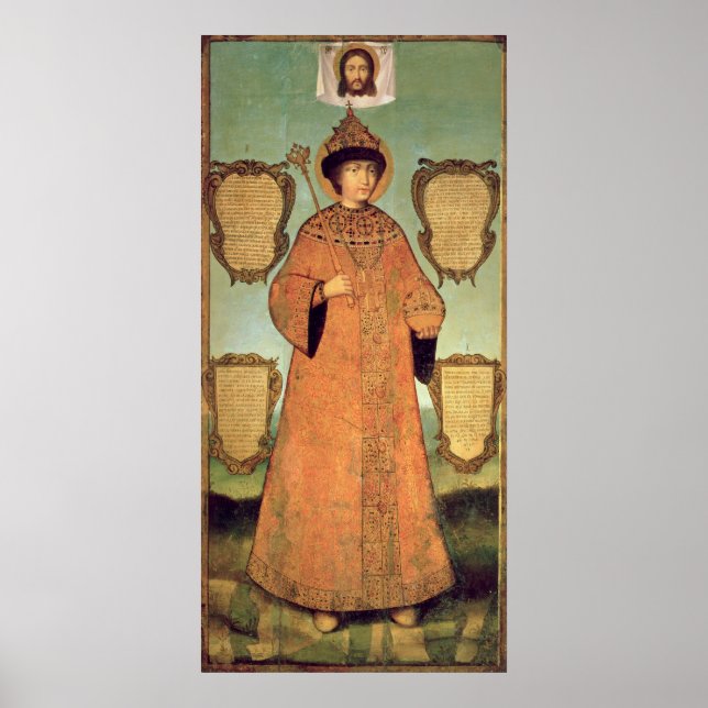 Poster Portrait du tsar Fyodor Alexeevich (Devant)