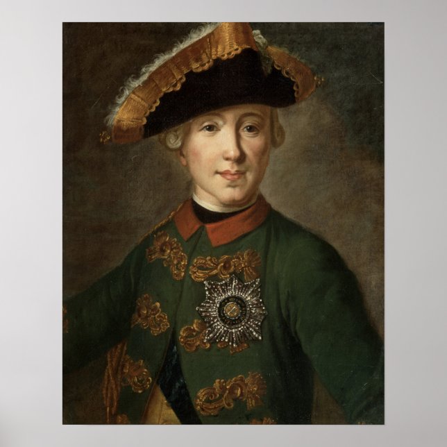 Poster Portrait du tsar Pierre III (Devant)